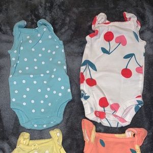 Baby girl onesies newborn never worn